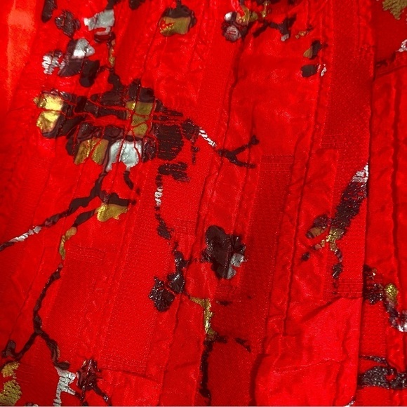 Erin London Women’s Beautiful Vintage Floral Blazer Medium Red/Black/Gold EUC - Picture 6 of 9